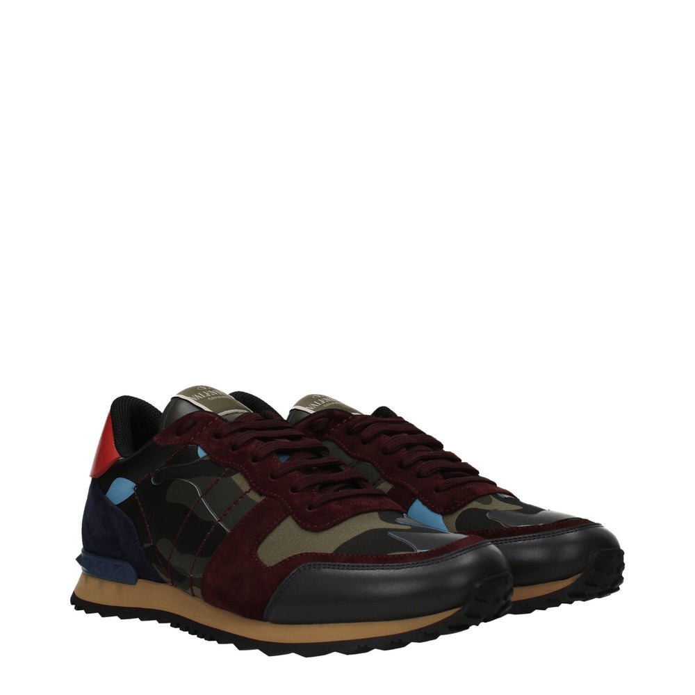Valentino Garavani Grünes Leder Sportliche Turnschuhe