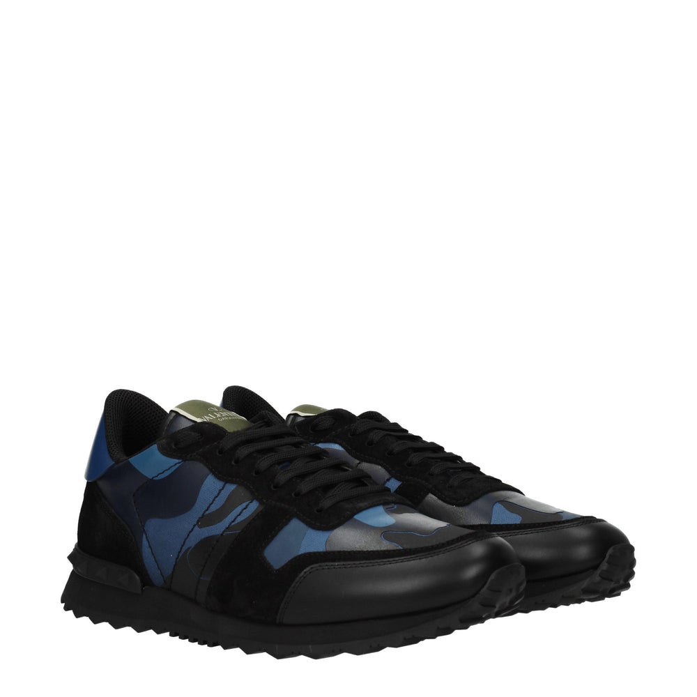 Valentino Garavani Blaue Leder-Low Tops