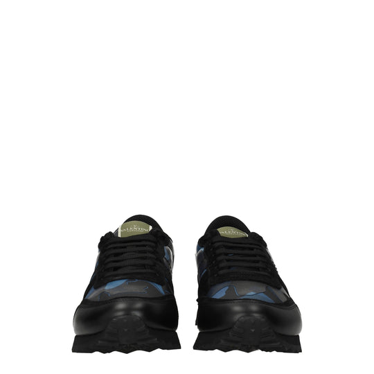 Valentino Garavani Blaue Leder-Low Tops