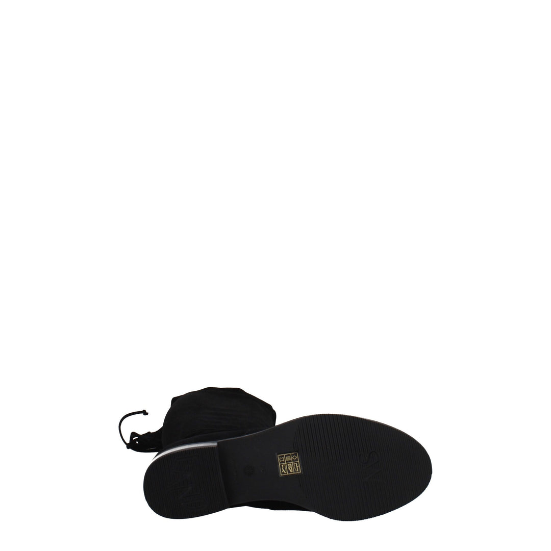 Stuart Weitzman Schwarzes Leder Over The Knee