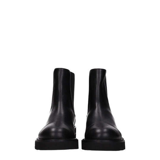 Stuart Weitzman Schwarze Lederstiefeletten