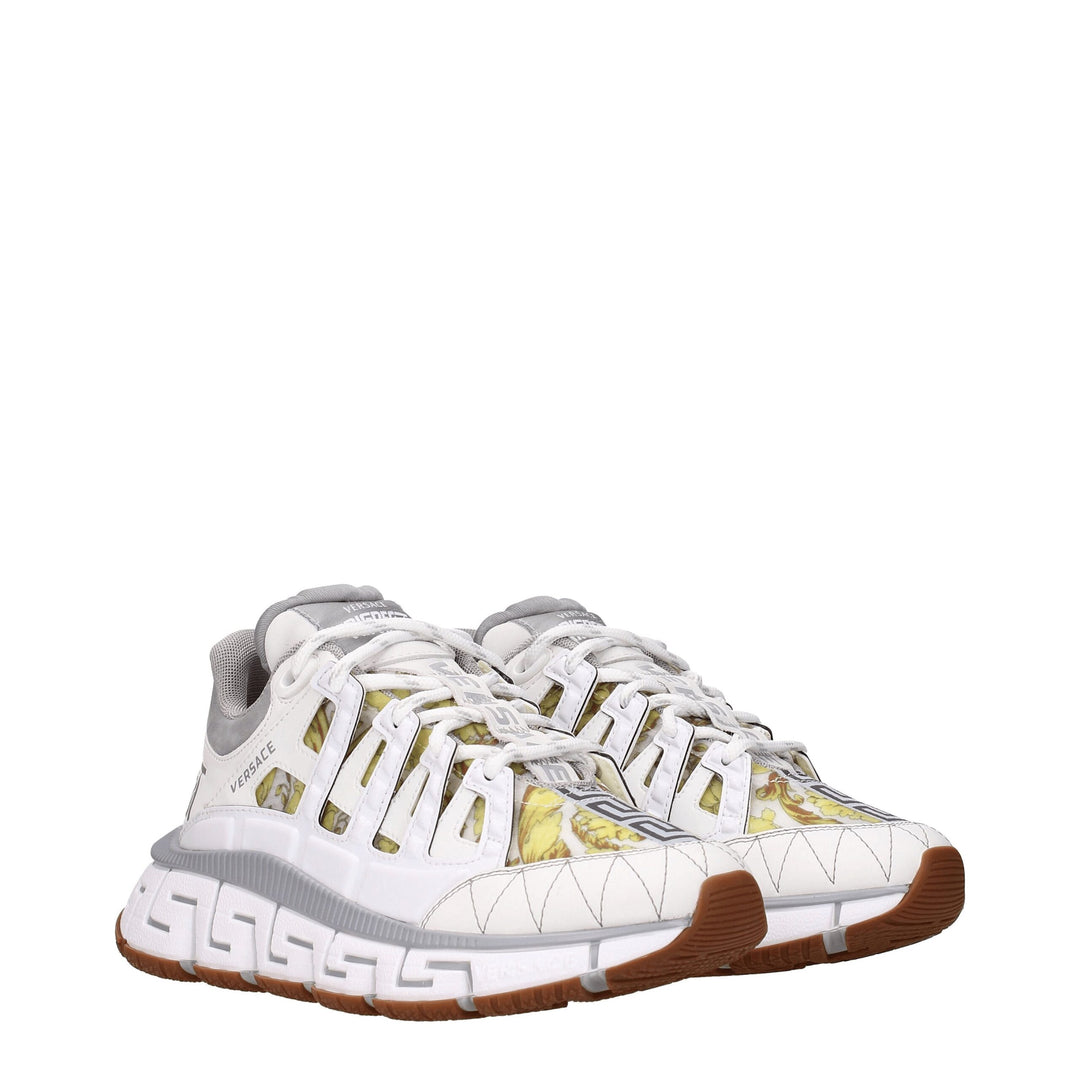 Versace Weißes Leder Sportliche Turnschuhe