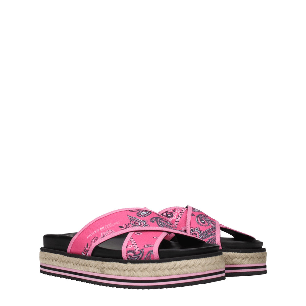 Kenzo Rosa Stoffslipper Sandalen