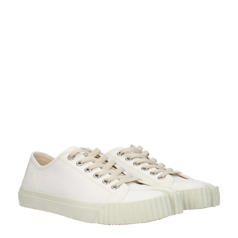 Maison Margiela Weiße Stoff-Low Tops