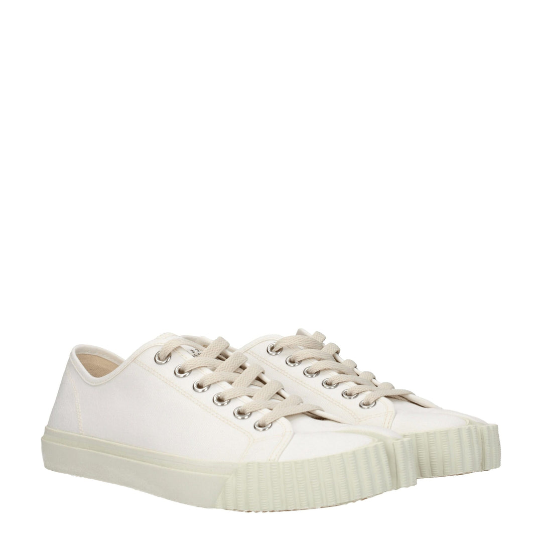 Maison Margiela Weiße Stoff-Low Tops