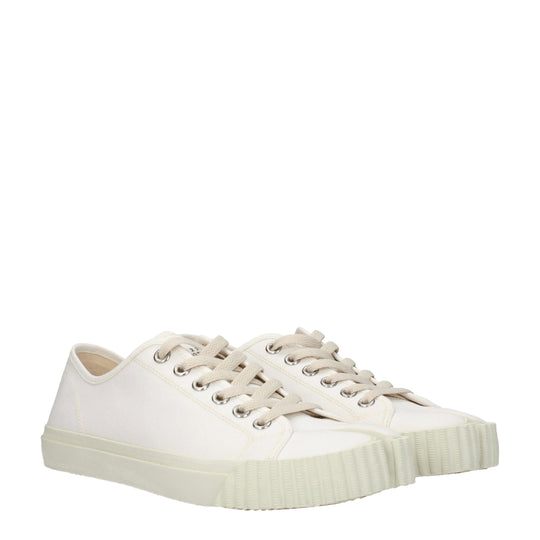 Maison Margiela Weiße Stoff-Low Tops
