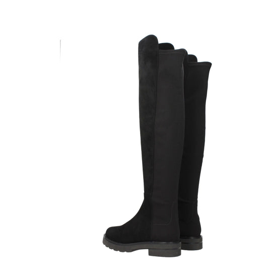 Stuart Weitzman Schwarzes Leder Over The Knee
