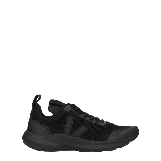 Veja Schwarzer Stoff Sportliche Turnschuhe