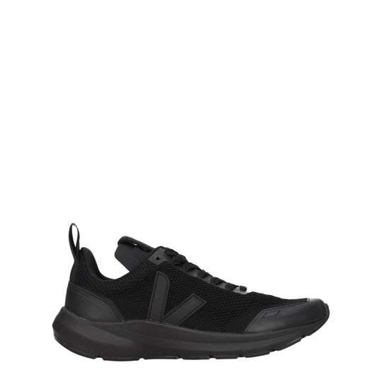 Veja Schwarzer Stoff Sportliche Turnschuhe