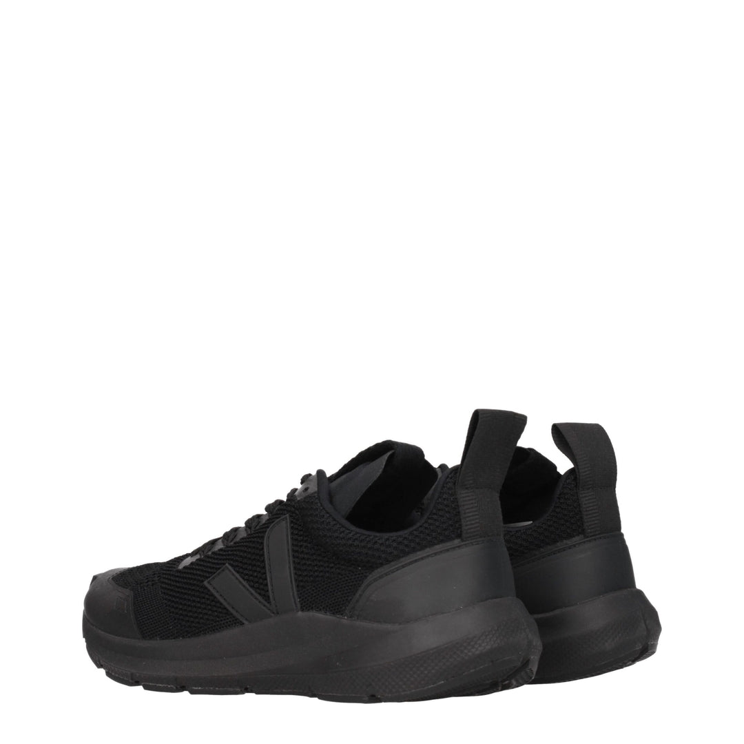 Veja Schwarzer Stoff Sportliche Turnschuhe