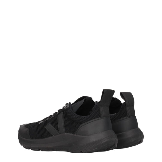 Veja Schwarzer Stoff Sportliche Turnschuhe