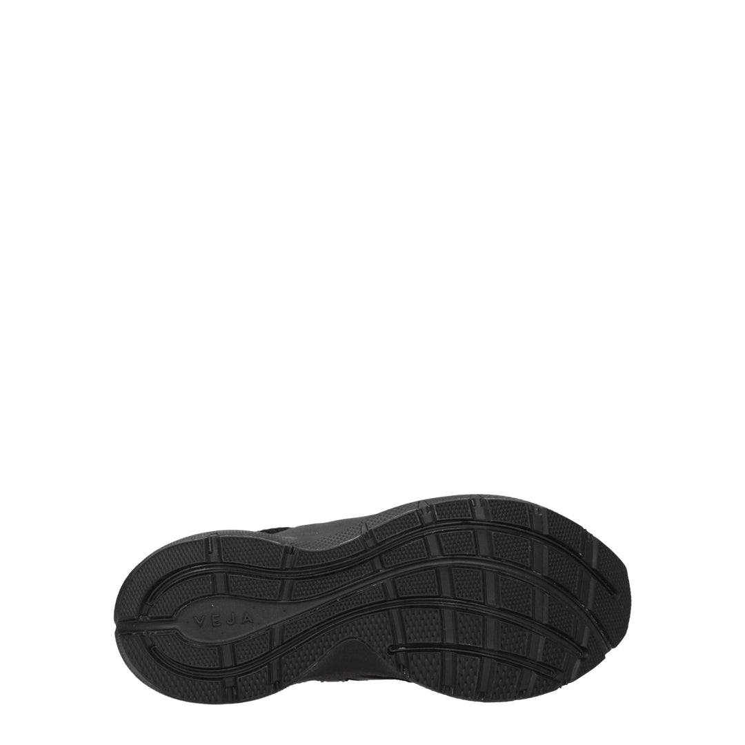 Veja Schwarzer Stoff Sportliche Turnschuhe