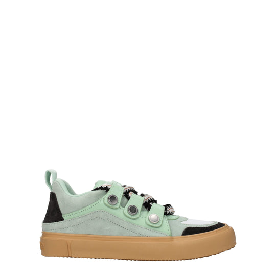 Marcelo Burlon Grüne Leder-Low Tops