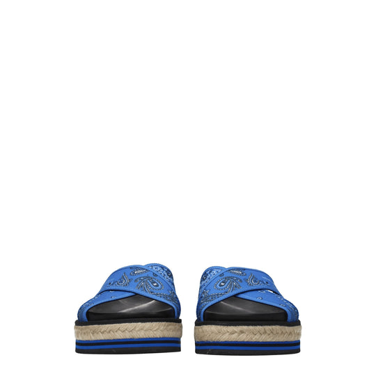 Kenzo Blaue Stoffslipper Sandalen