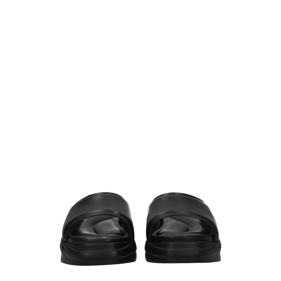Alyx Schwarze Lederpantoffeln Sandalen