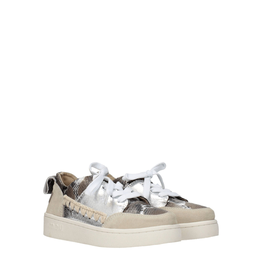 Mou Graue Leder-Low Tops