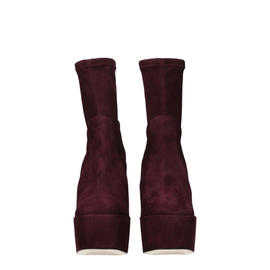 Stuart Weitzman Lila Lederstiefeletten
