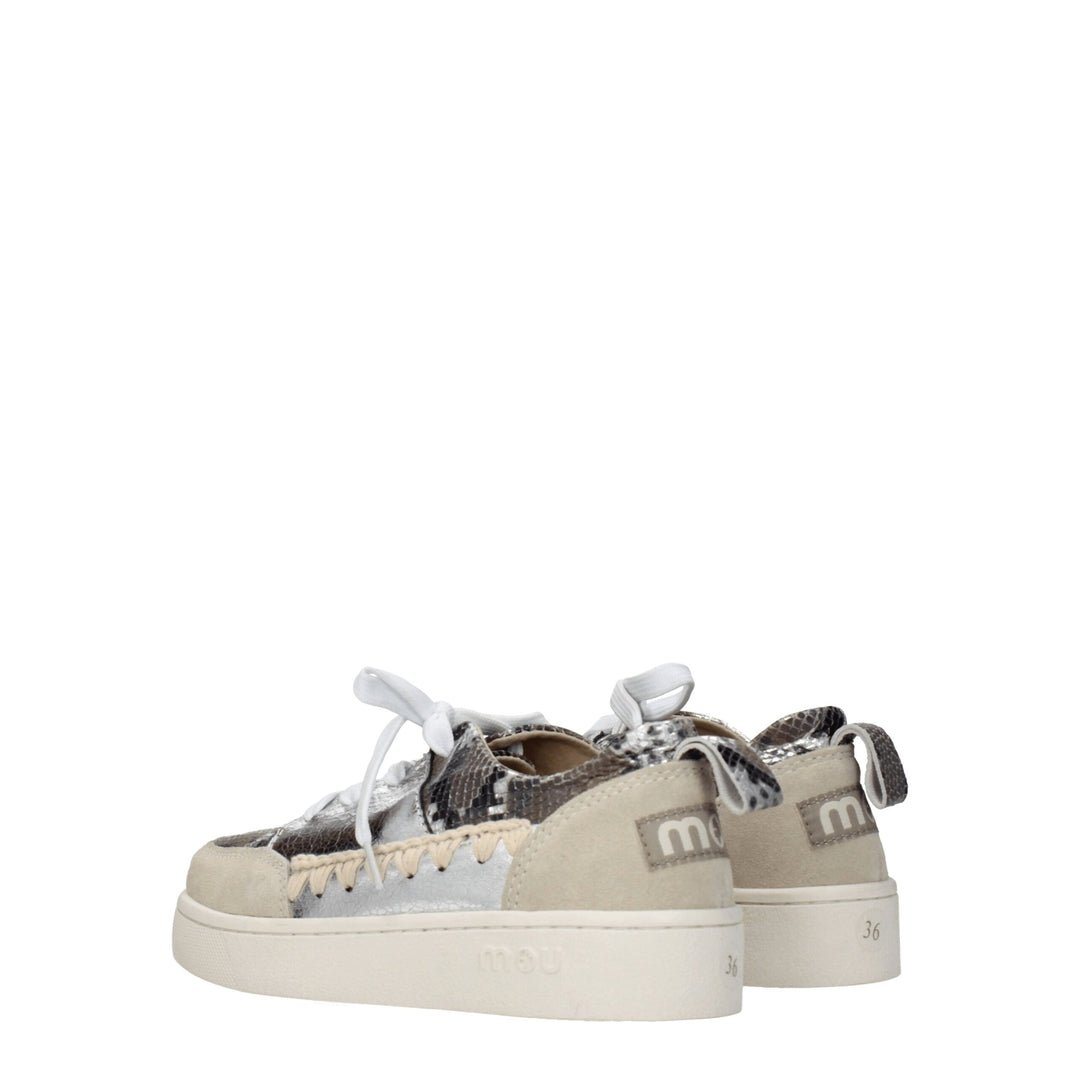 Mou Graue Leder-Low Tops