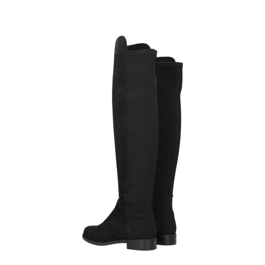 Stuart Weitzman Schwarzes Leder Over The Knee