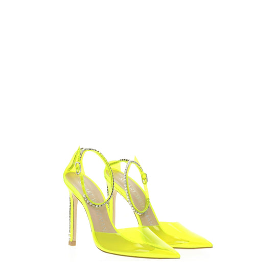 Stuart Weitzman Gelb Pvc Stiletto Heels Sandalen