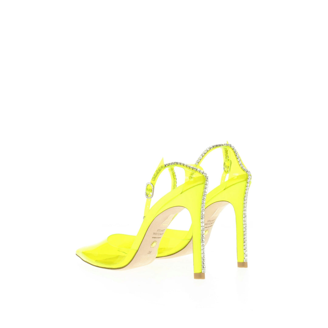Stuart Weitzman Gelb Pvc Stiletto Heels Sandalen
