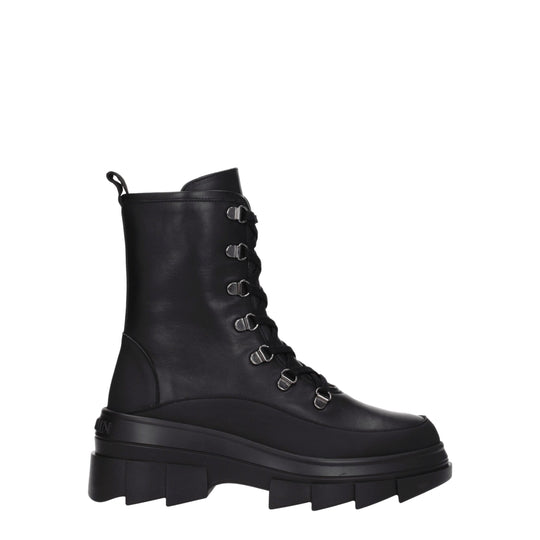 Stuart Weitzman Schwarze Lederstiefeletten