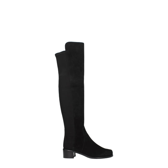 Stuart Weitzman Schwarzes Leder Over The Knee