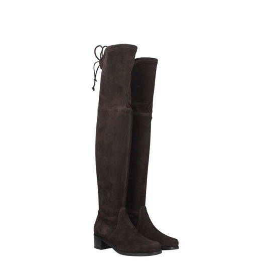Stuart Weitzman Braunes Leder Over The Knee