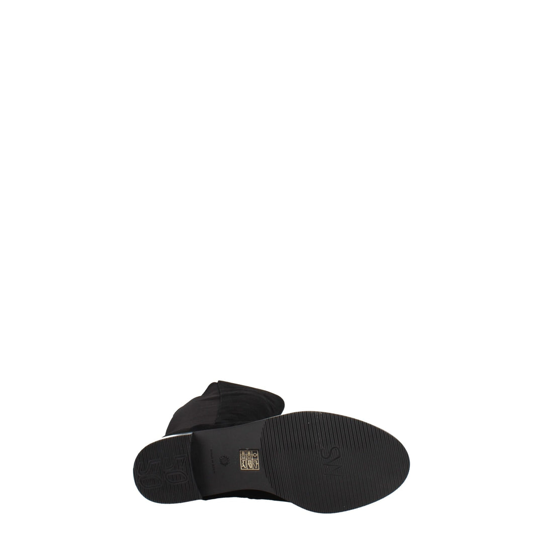 Stuart Weitzman Schwarzes Leder Over The Knee
