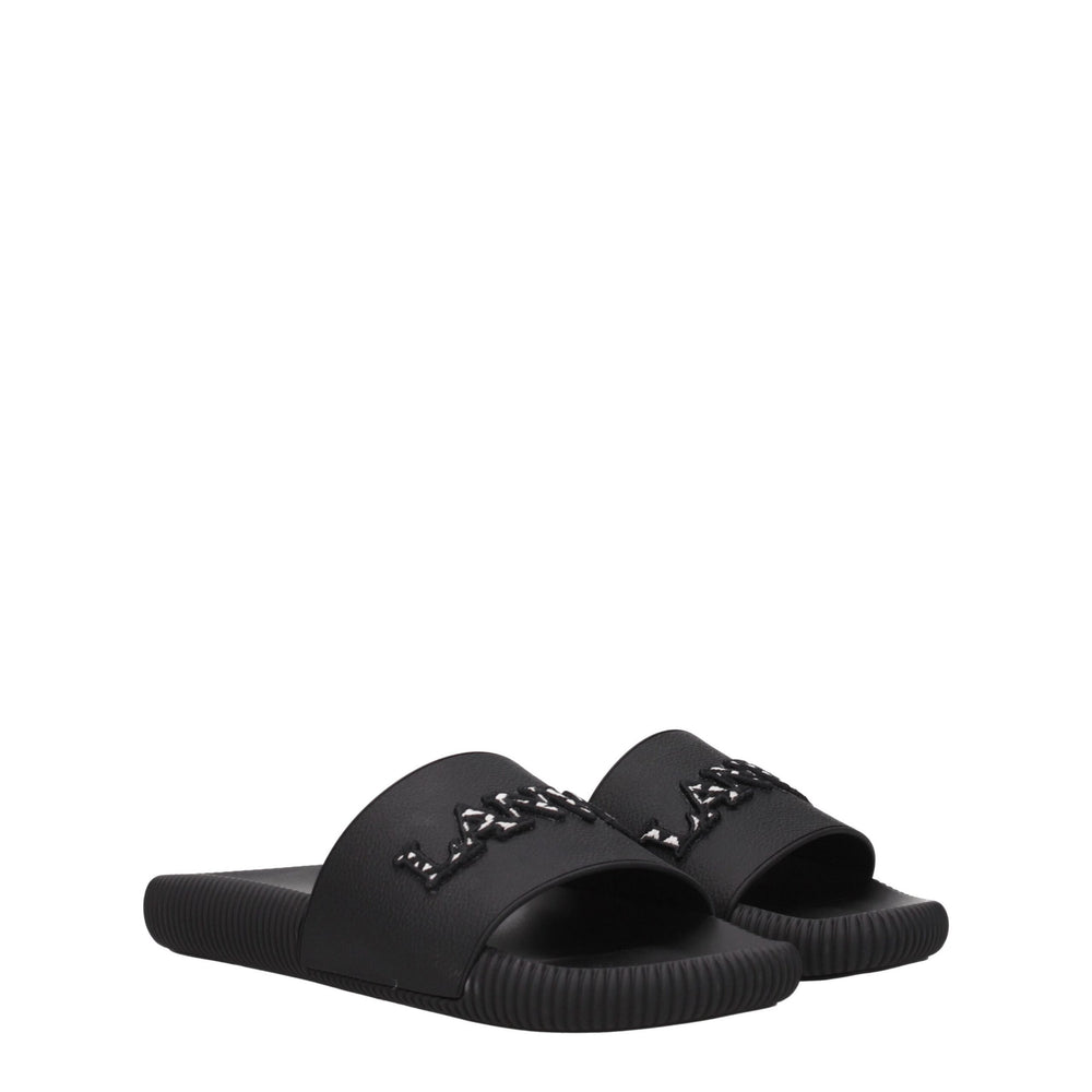 Lanvin Schwarz Baumwolle Hausschuhe Sandalen