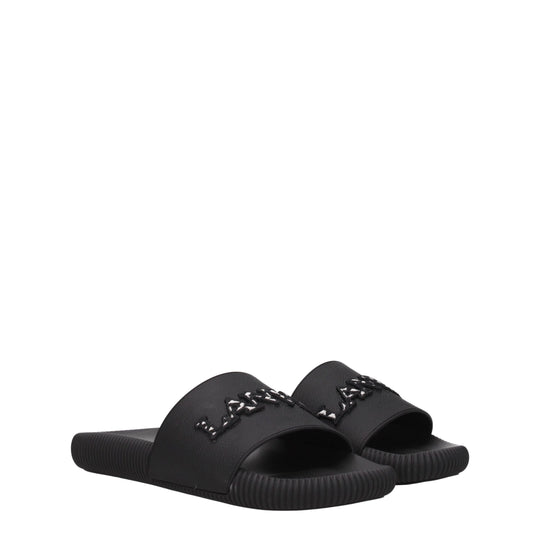 Lanvin Schwarz Baumwolle Hausschuhe Sandalen