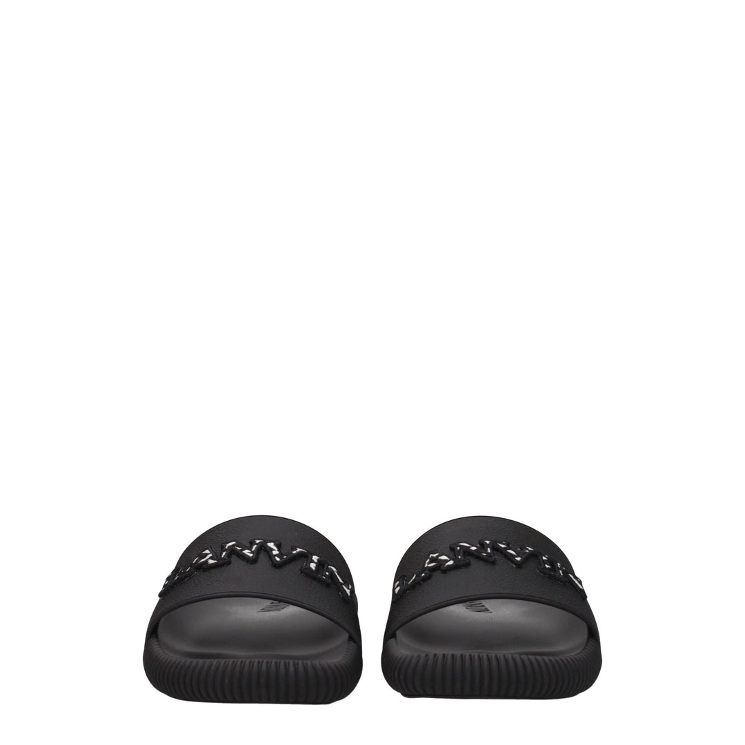 Lanvin Schwarz Baumwolle Hausschuhe Sandalen