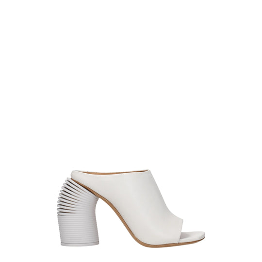 Off-White Weiße Leder-Plateaus