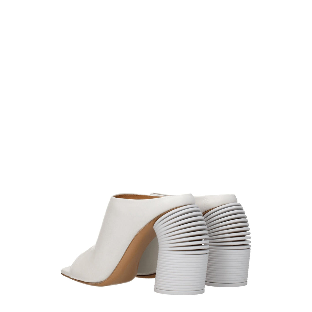 Off-White Weiße Leder-Plateaus