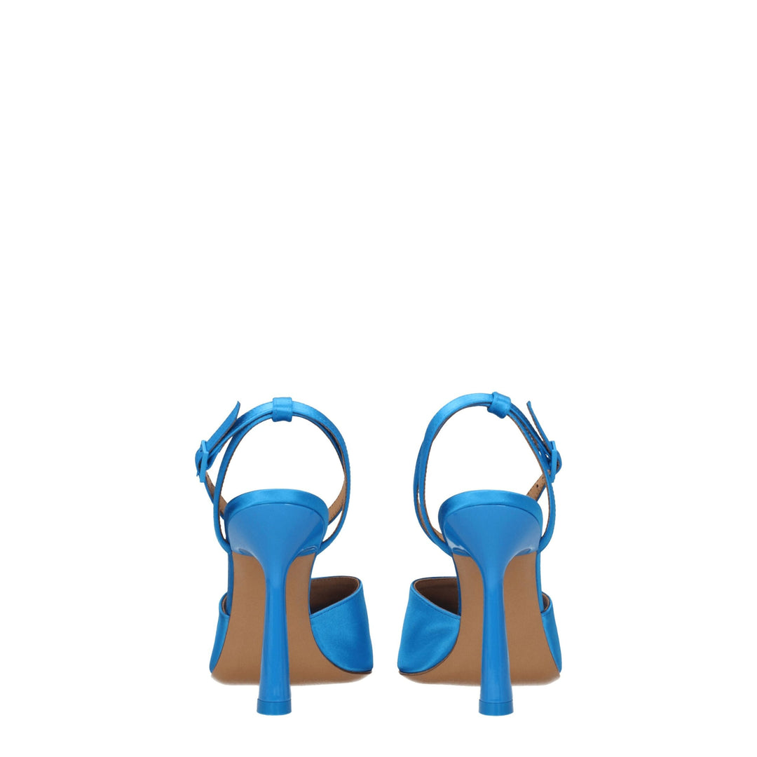Off-White Blaue Satin Stiletto Heels Sandalen