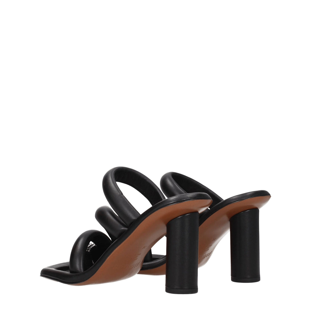 Ambush Schwarze Leder Stiletto Heels Sandalen