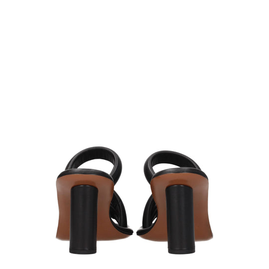 Ambush Schwarze Leder Stiletto Heels Sandalen