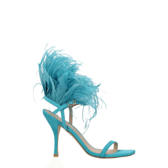 Stuart Weitzman Grüne Leder Stiletto Heels Sandalen