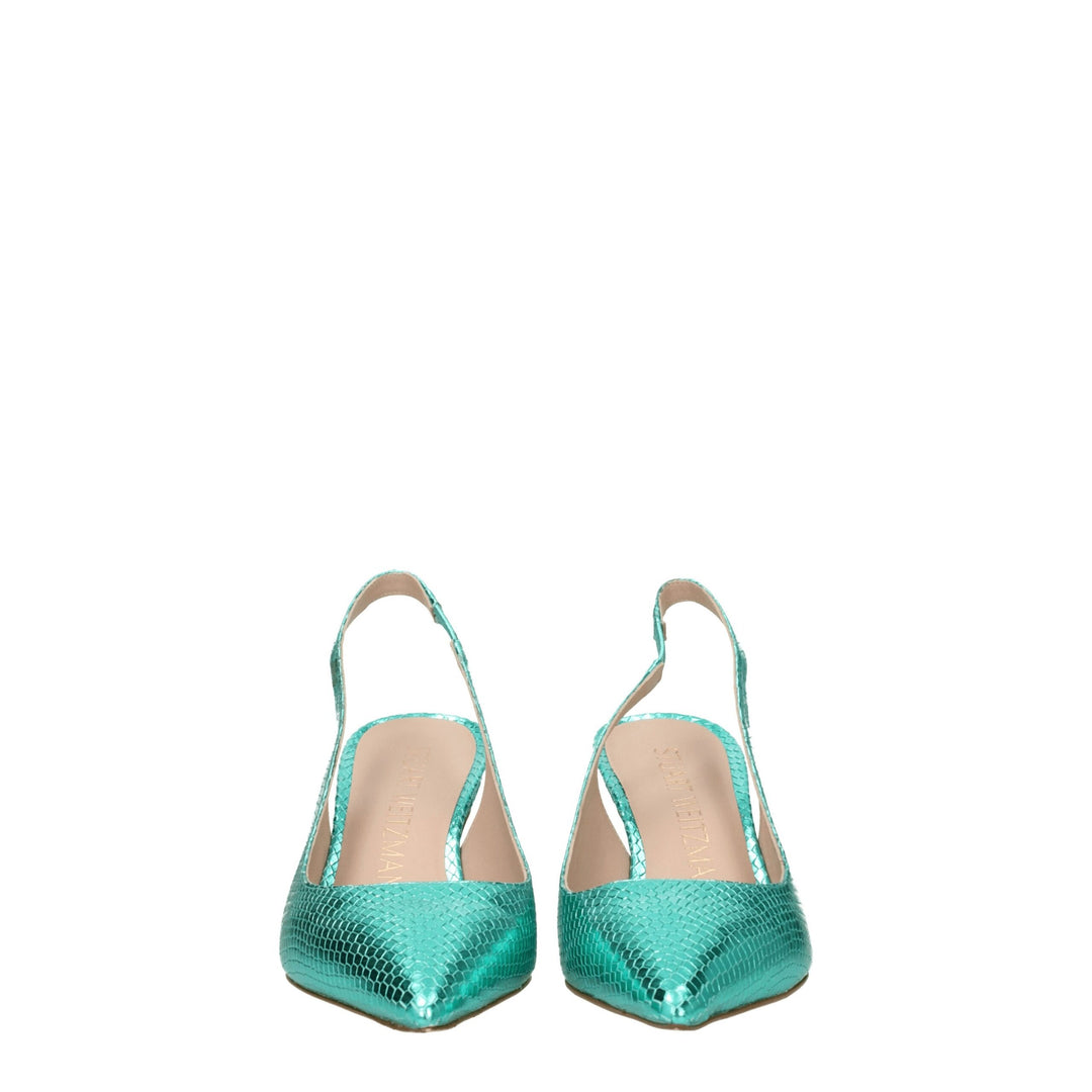 Stuart Weitzman Grüne Leder High Heel Pumps