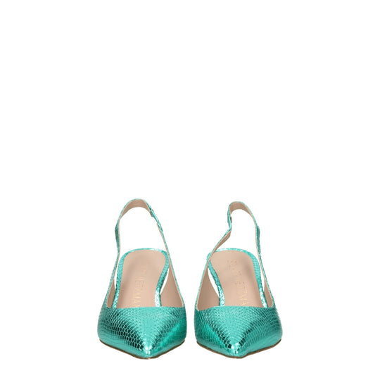 Stuart Weitzman Grüne Leder High Heel Pumps