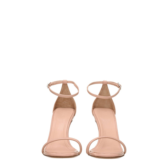 Lanvin Rosa Leder Stiletto Heels Sandalen