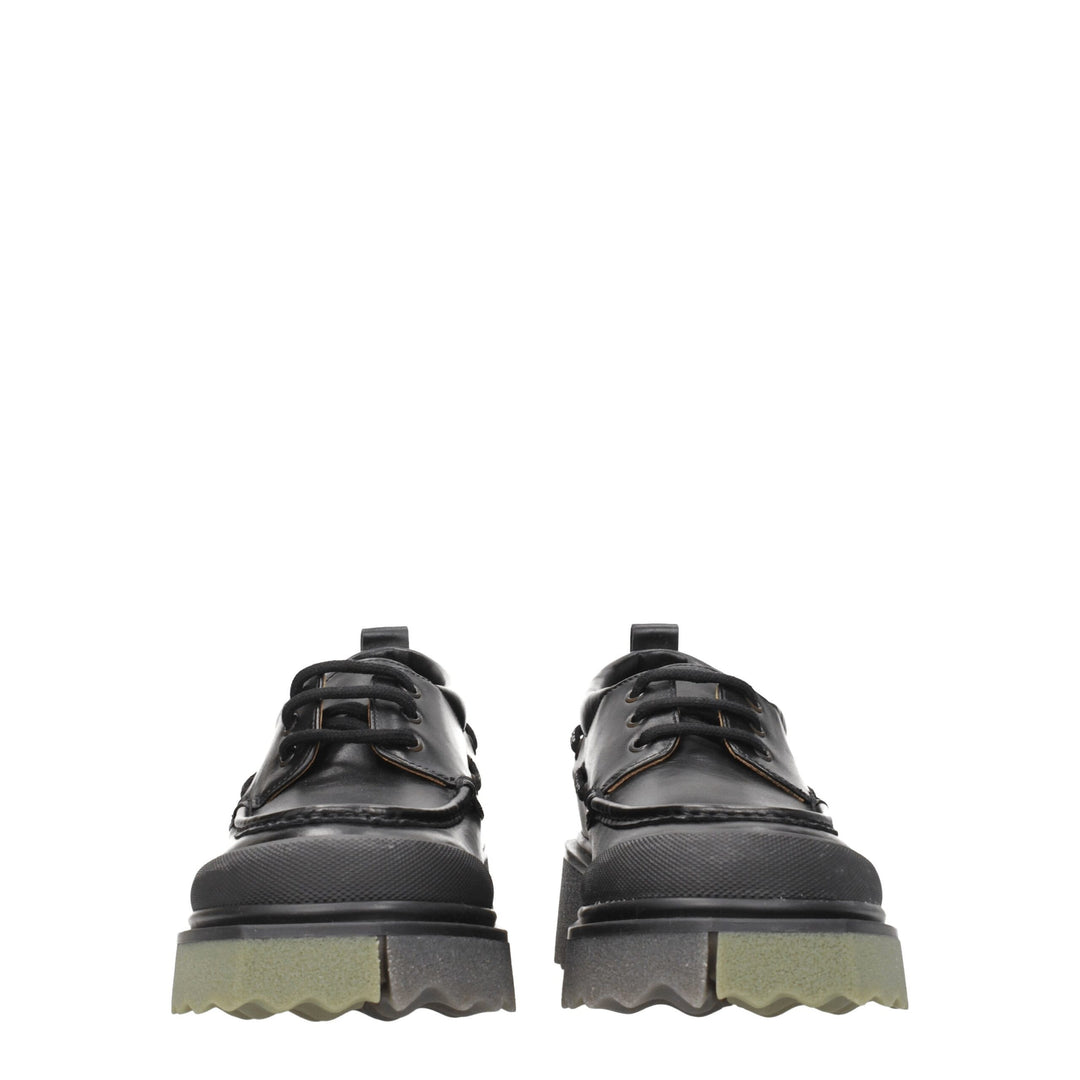 Off-White Schwarze Leder Slipper