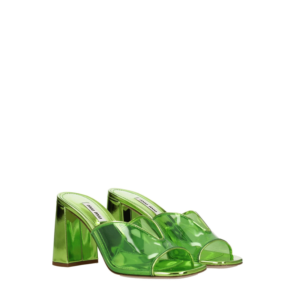 Miu Miu Grüne Plexiglas-Plattformen