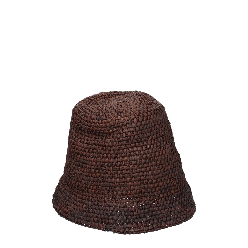 Jacquemus Braune Raffia Eimer Hüte