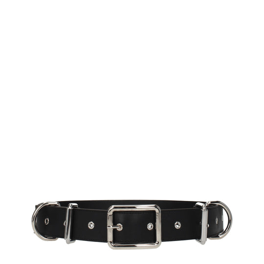 Moschino Schwarze Ledergürtel