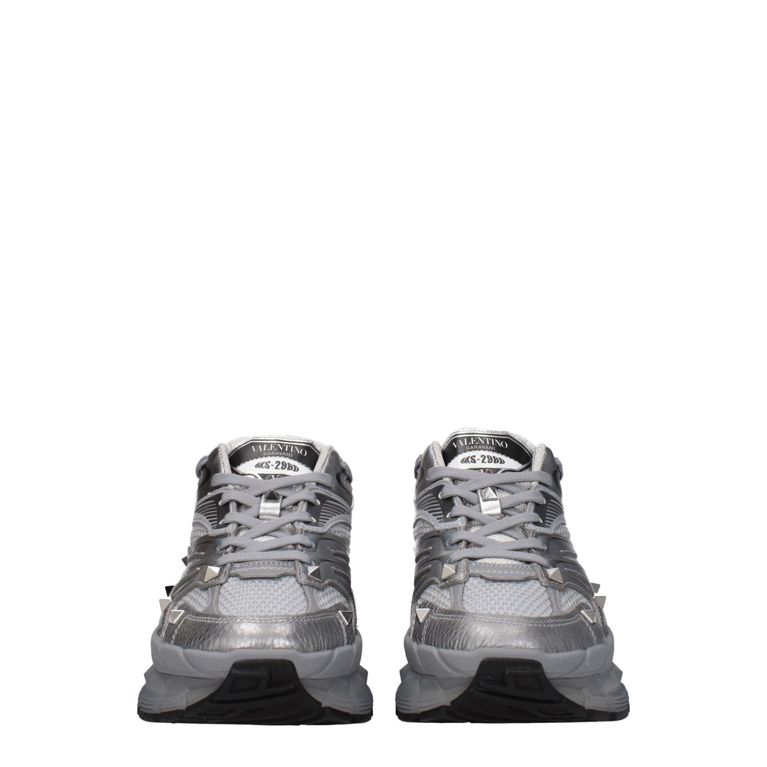 Valentino Garavani Graue Sportliche Turnschuhe aus Stoff