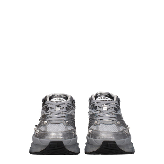Valentino Garavani Graue Sportliche Turnschuhe aus Stoff
