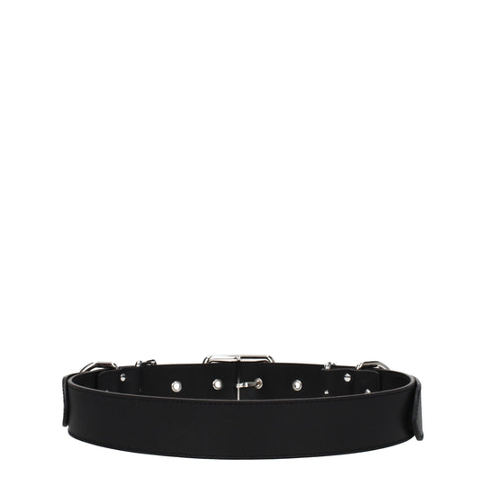 Moschino Schwarze Ledergürtel