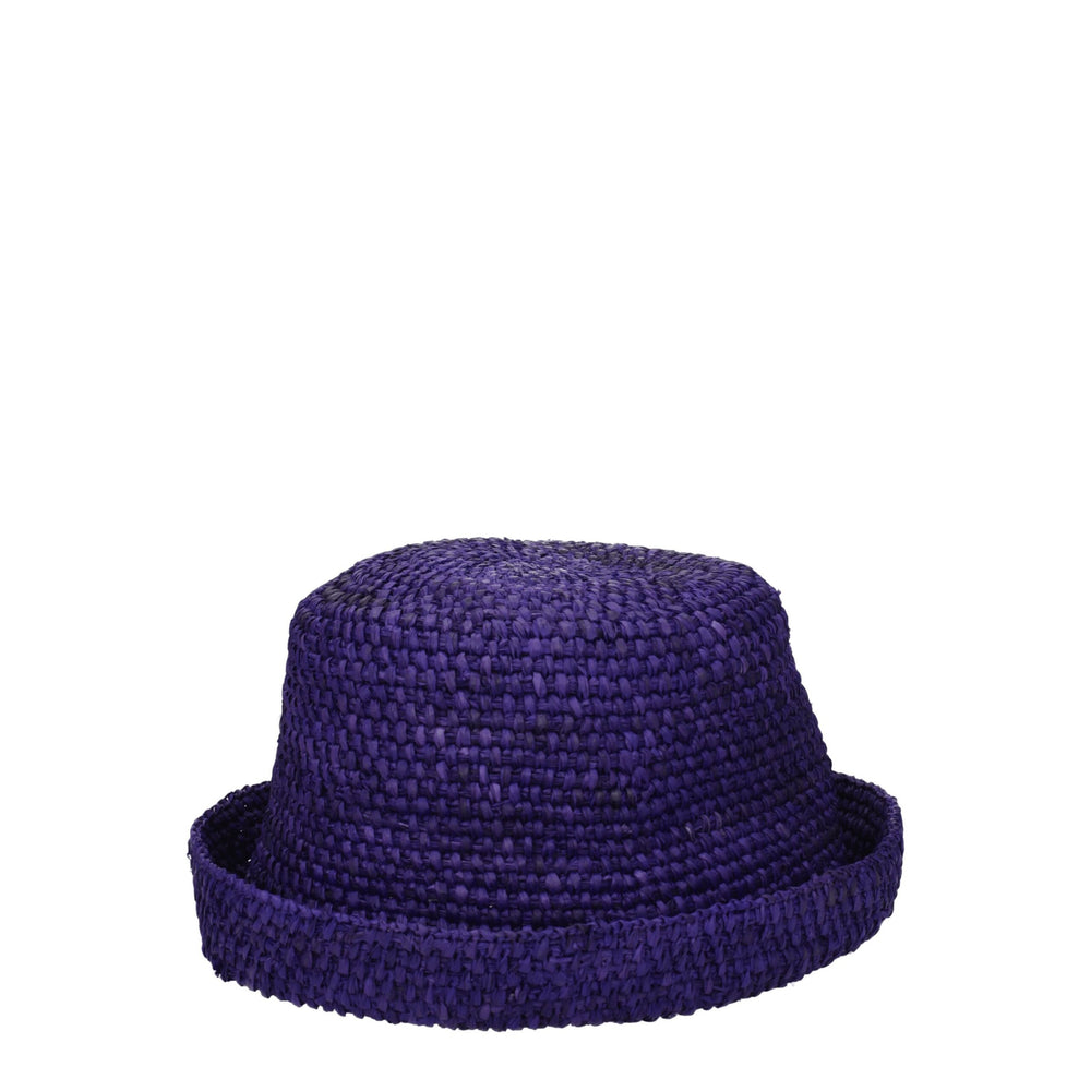 Jacquemus Lila Raffia Hüte