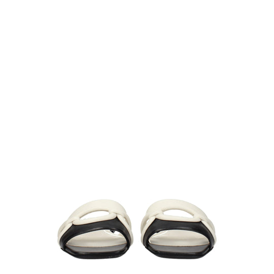 Valentino Garavani Schwarze Lederpantoffeln Sandalen